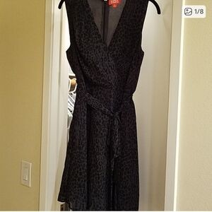 Kirna Zabete Black Leopard Mini Dress